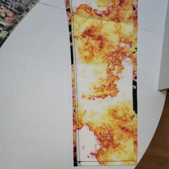 Y2K AOP Skull Jeans Descend Video Game Fire Evisu 34x29/30 - Picture 6 of 16